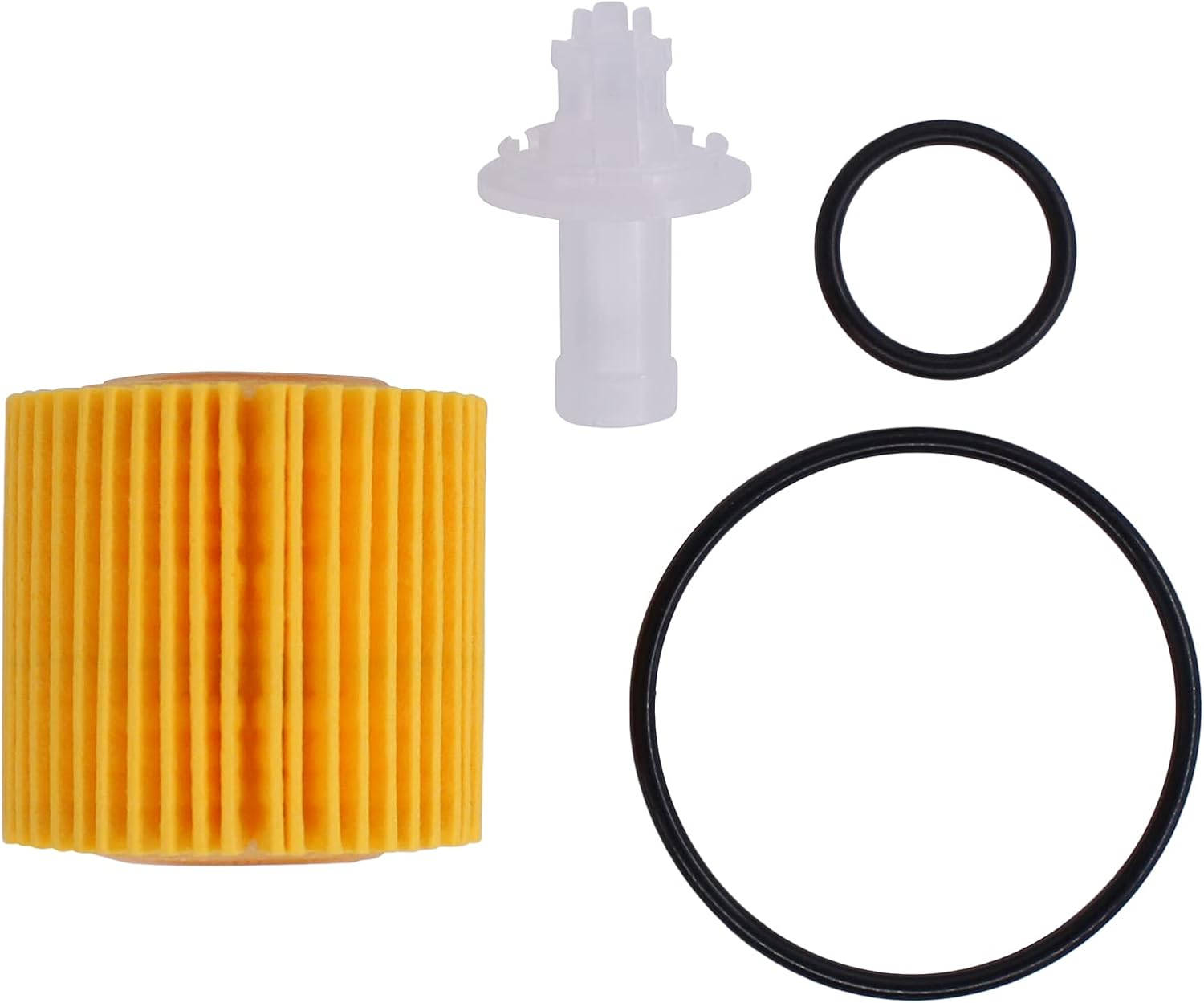 Newyall 5Pcs 04152-YZZA6 Engine Oil Filter with Gasket for Toyota Corolla 2009-2016 Matrix 2013-2014 Prius 2010-2015 Prius V 2012-2016 image number 3