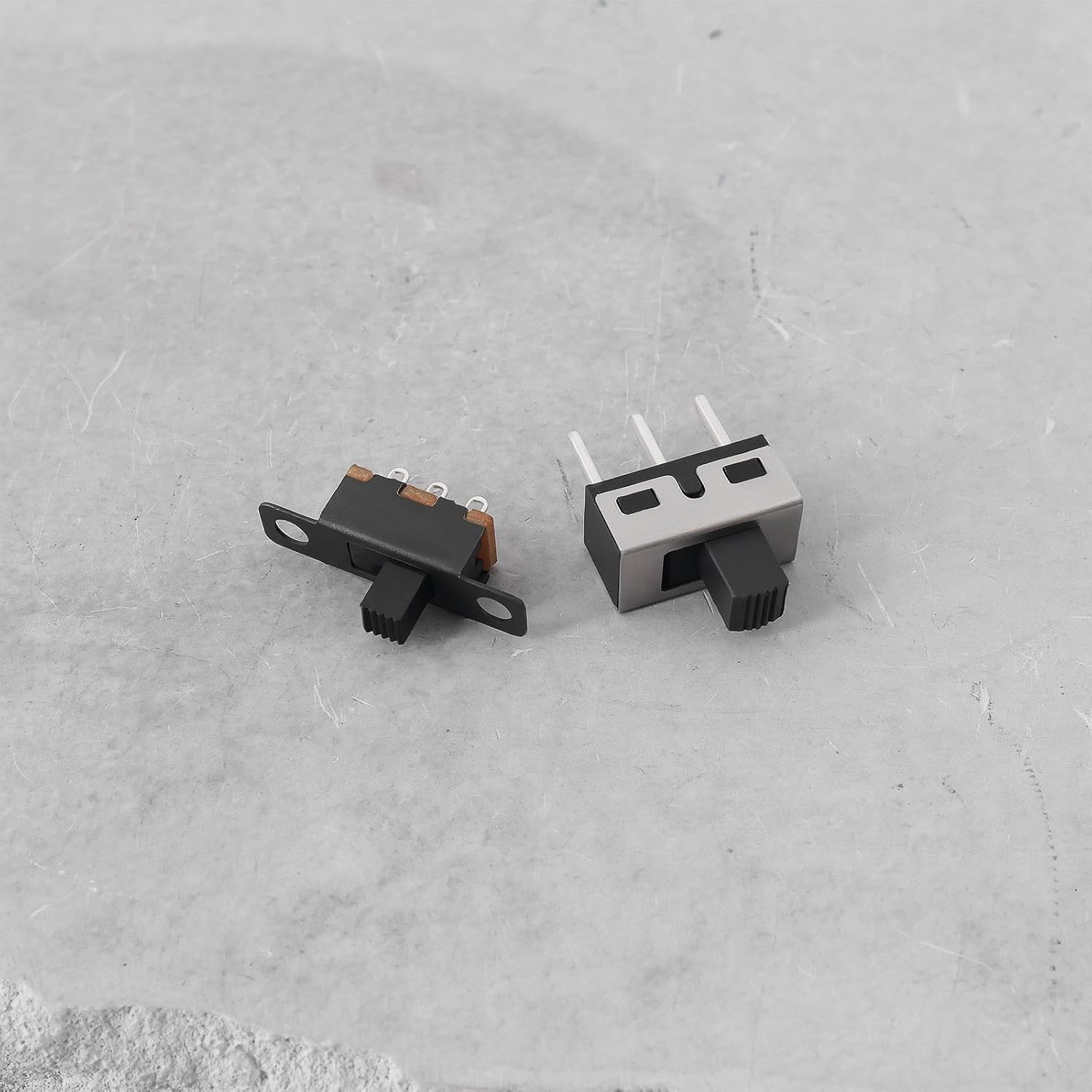 Emsea 80 Pcs SS12D10 SS12F15 High Knob Vertical Slide Switches SPDT 3 Pin 2-Position Panel Mount Micro Latching Toggle Switch for Audio Equipment image number 3