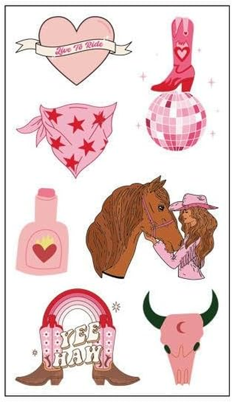 Cowboy Tattoo Stickers Cartoon Tattoo Stickers Cute Face Stickers Temporary Stickers image number 2