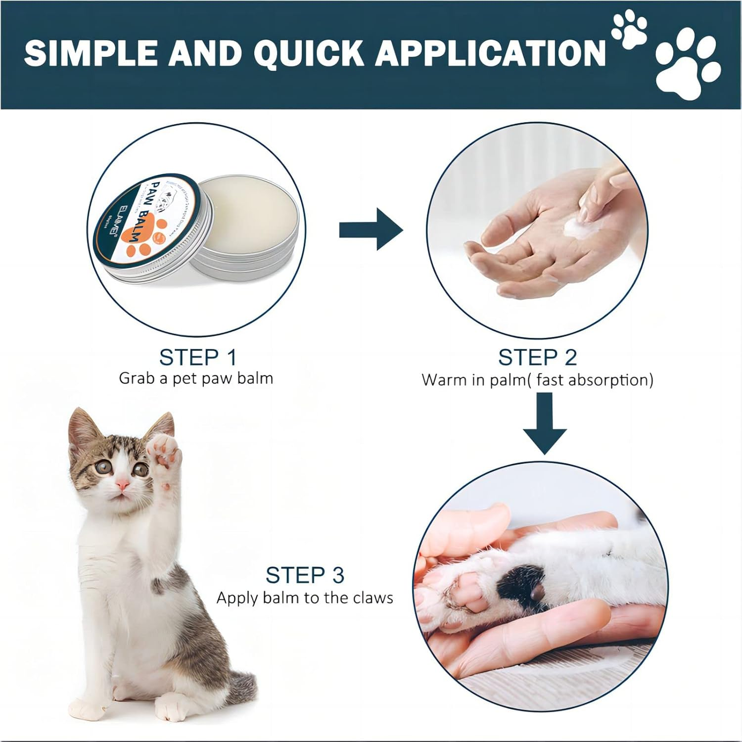 Purevie Natural Paw Balm for Dogs - 2Pcs, 100% Organic Paw Pad Balm for Pets, Repairs & Restores Dry, Cracked & Damaged Paws, 2 Oz Canine Paw Moisturizer for Cracked Paws