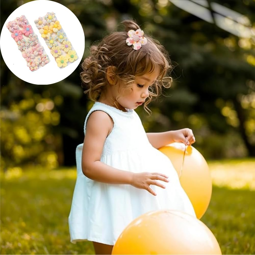 Hairbands 20Pcs Flower Hairbands Cute Elastic Ponytails Damage-Free Toddler Hair Accessories Tie Flowers image number 4