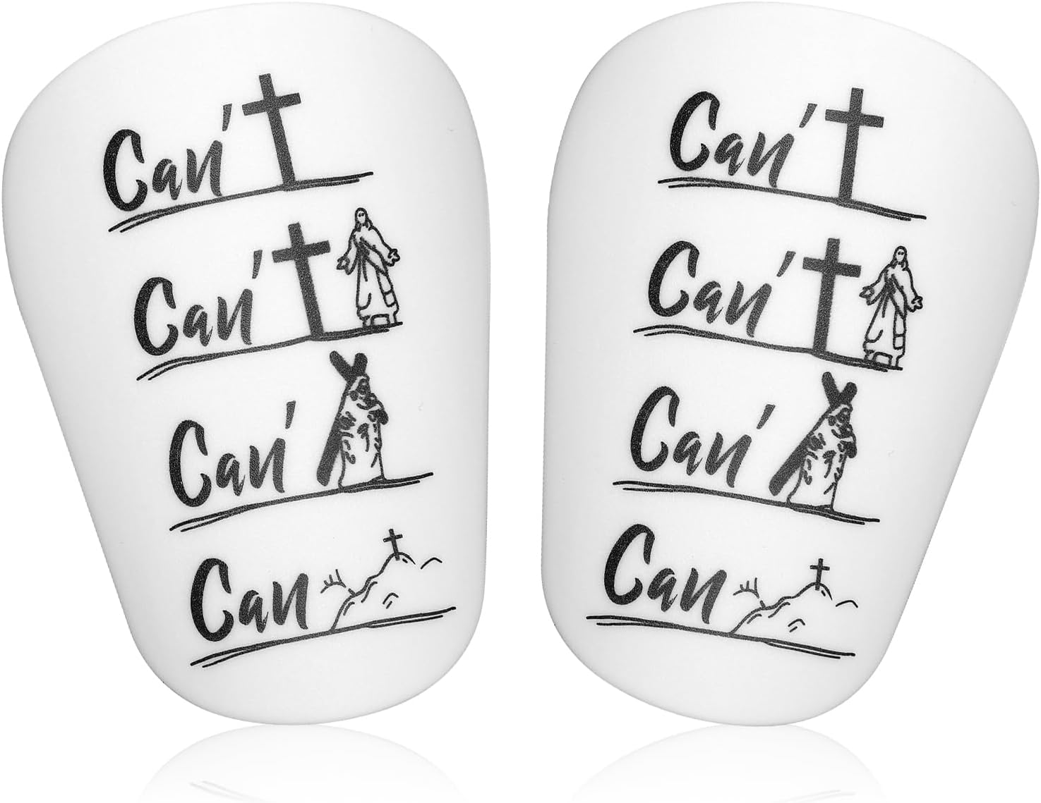 2Pcs Shin Guards, PBT and EVA Material Shin Guards Soccer 8X5Cm/3.15X1.97In Mini Shin Guards Soccer Protective Small Football Shin Guards for Teenagers Adults Sports image number 6