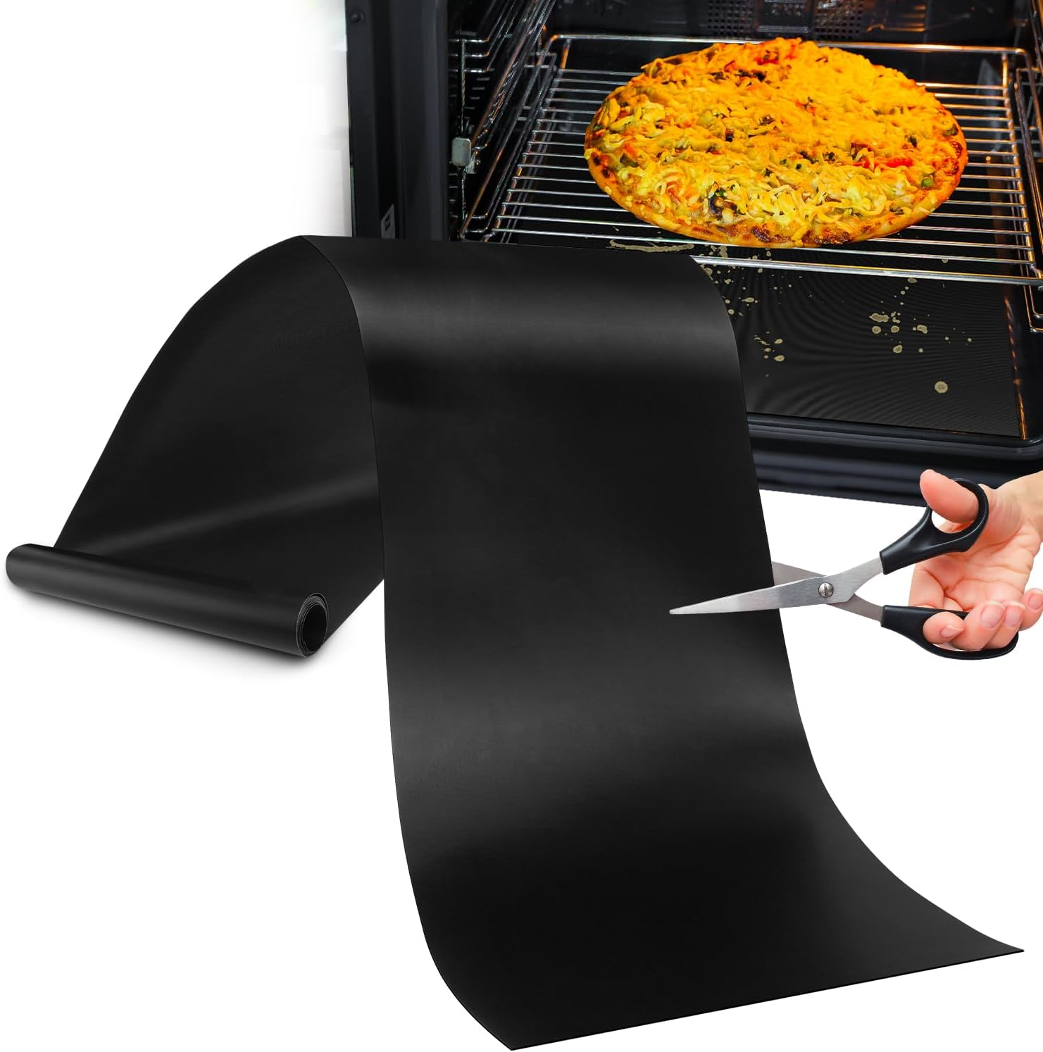 Oven Liners for Bottom of Electric Gas Oven - 3Pack Large Heavy Duty Oven Mat, Non-Stick Oven Floor Protector Liner, Reusable Heat Resistant Stovetop Air Fryer Grill Baking Mat Easy to Clean 23"X15.7"