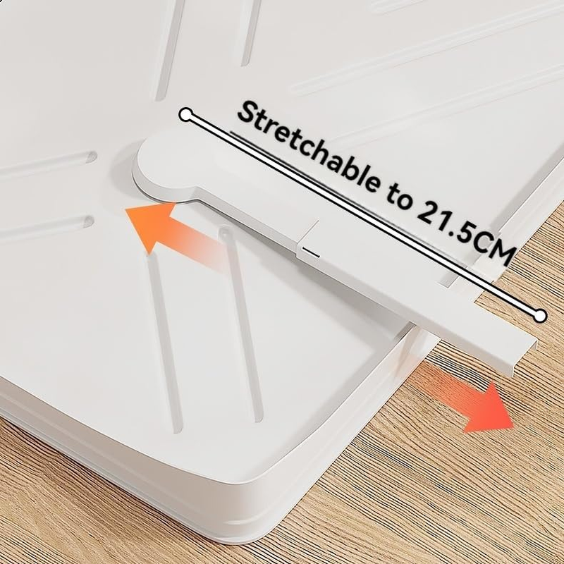 Dish Drying Rack Expandable Dish Drainers for Kitchen Counter,Over the Sink Dish Drainer Drying Rack,Rustproof Dish Drainer with Utensil Holder and Drainboard (White) image number 5