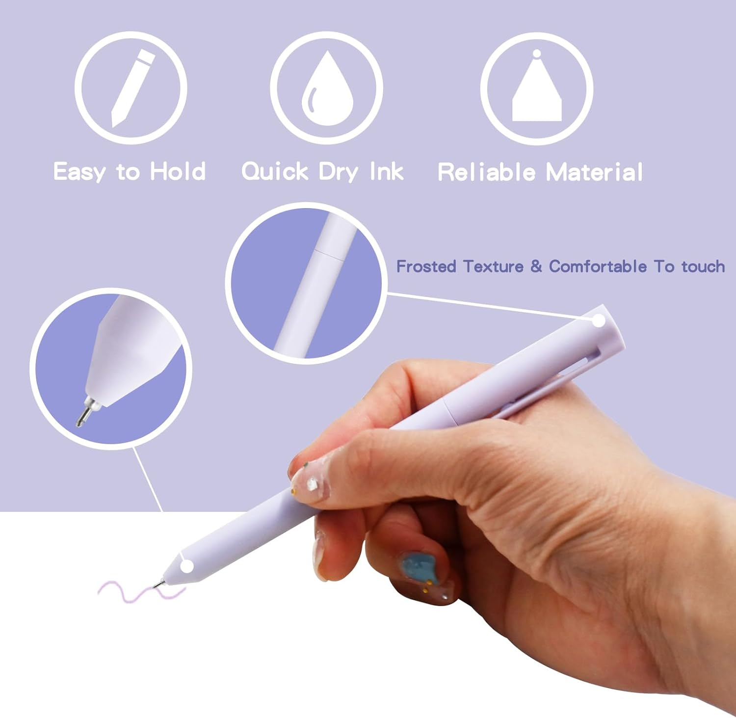 6 PCS Colored Gel Pens, Pastel Quick Dry Ink Pens, 0.5Mm Fine Point Smooth Writing Pens, Aesthetic Journal Pens, Cute Japanese Retractable Pen for Writing Note Taking, School Office Supplies Gifts