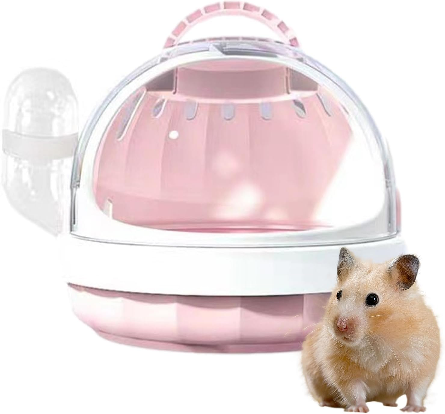 Hamster Travel Carrier Bag | Panoramic View Small Animal Pet Carrier with Detachable Water Bottle | Conveniently Transport Your Guinea Pig or Rabbit in Style image number 5