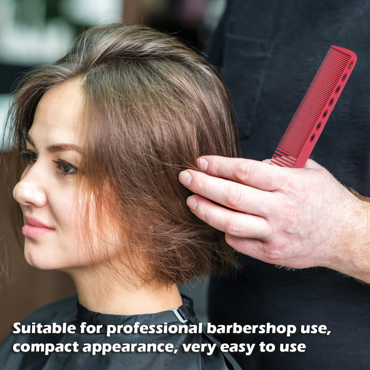 ZJIVQO 3Pcs Hairdressing Comb Set Professional Cutting Comb Salon Hairdressing Comb Heat Resistant Baber Comb for Hairdressers Strong Durable Medium Fine Tooth Hair Comb (Mixed Color) image number 2