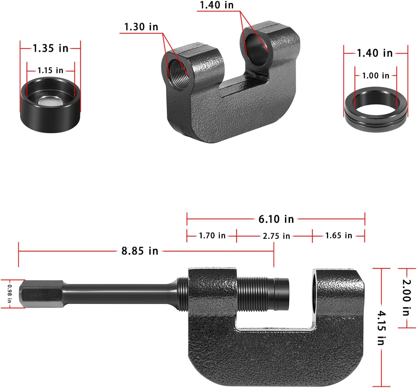 16002 Brake Anchor Pin Press Tool Suitable for Most Makes and Models on Class 6-8 Transport Trucks image number 5