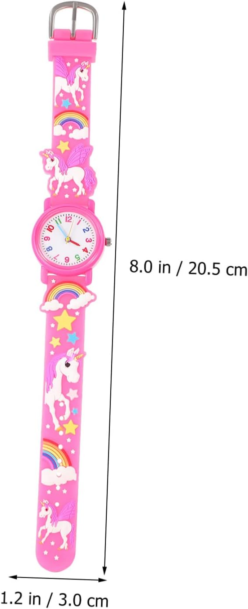 LIFKOME 1Set Unicorn Watch and Bracelet for Girls Digital Cartoon Wristwatch with Beaded Unicorn Bracelet Present for Boy Girl Birthdays and Festivals image number 3