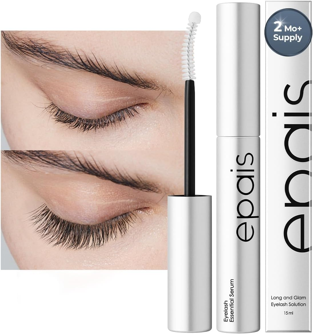 EPAIS Essential Eyelash Growth Serum, Jumbo Size 15Ml/0.5Fl.Oz - Safe & Gentle Lashes Care, Nutrient Formula for Longer, Fuller, Thicker in 2 Weeks, to Grow Lashes Natural Longer, Non-Prostaglandin image number 1