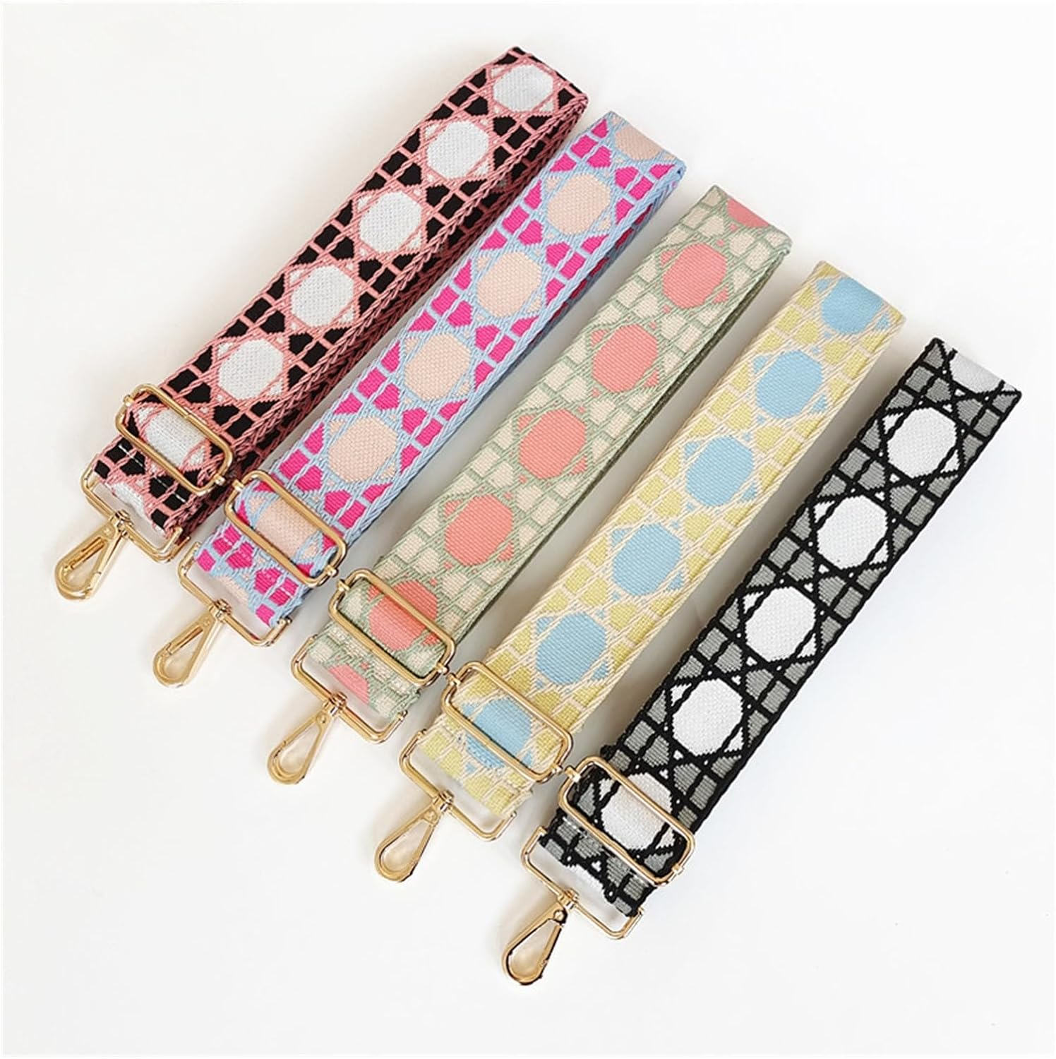 Shoulder Strap Women Bag Straps Shoulder Crossbody Bag, Width 5CM Adjustable Straps, Removable Part Accessories Crossbody Handbag Replacement Strap (Color : B65 Gold Hardware) image number 5