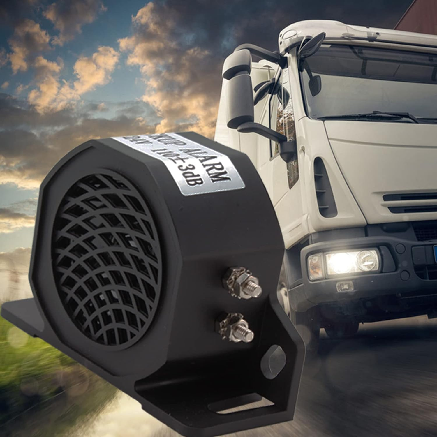 FARBIN Truck Back-Up Alarm 105Db 12V/48V Car Reverse Horn BIBI Buzzer Warning Alarm Siren Waterproof Industrial Heavy-Duty Backup Warning (Alarm Reversing Horn)