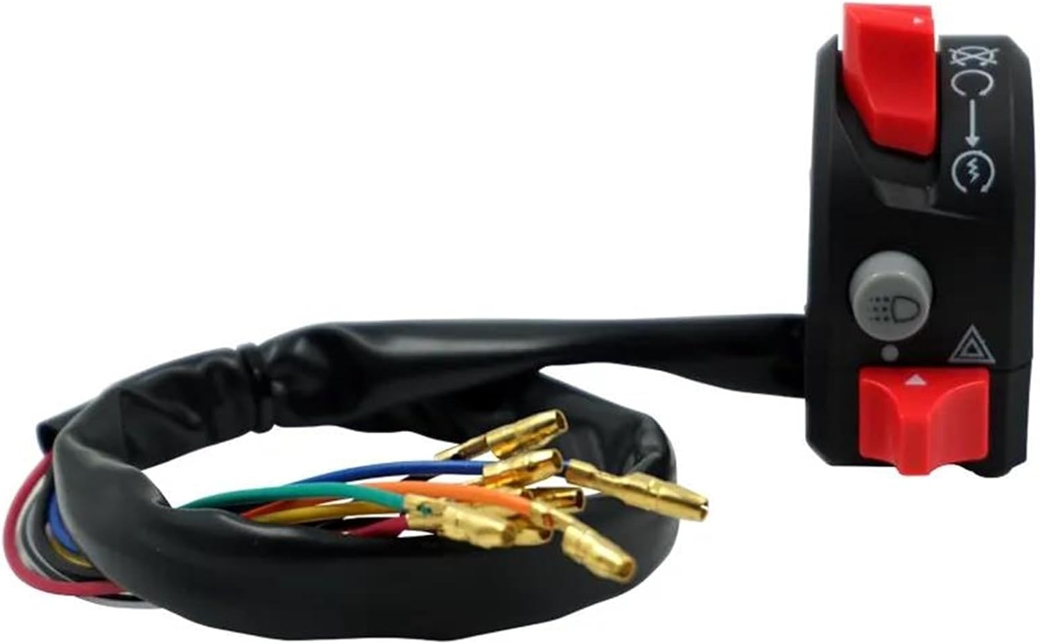 Motorcycle Handlebar Switch 7/8'' 22Mm Motorcycle Switches Motorbike Headlight Warning Light Start Kill Handlebar Controller Switch Button