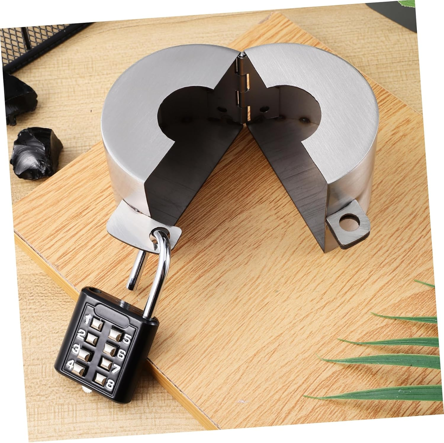 Kisangel 1 Set Lock Cover Outdoor Protector Water Saving Lock Outdoor Spigot Lock Hose Spigot Lock Water Lock Garden Bib Locks Stainless Steel Silver image number 3