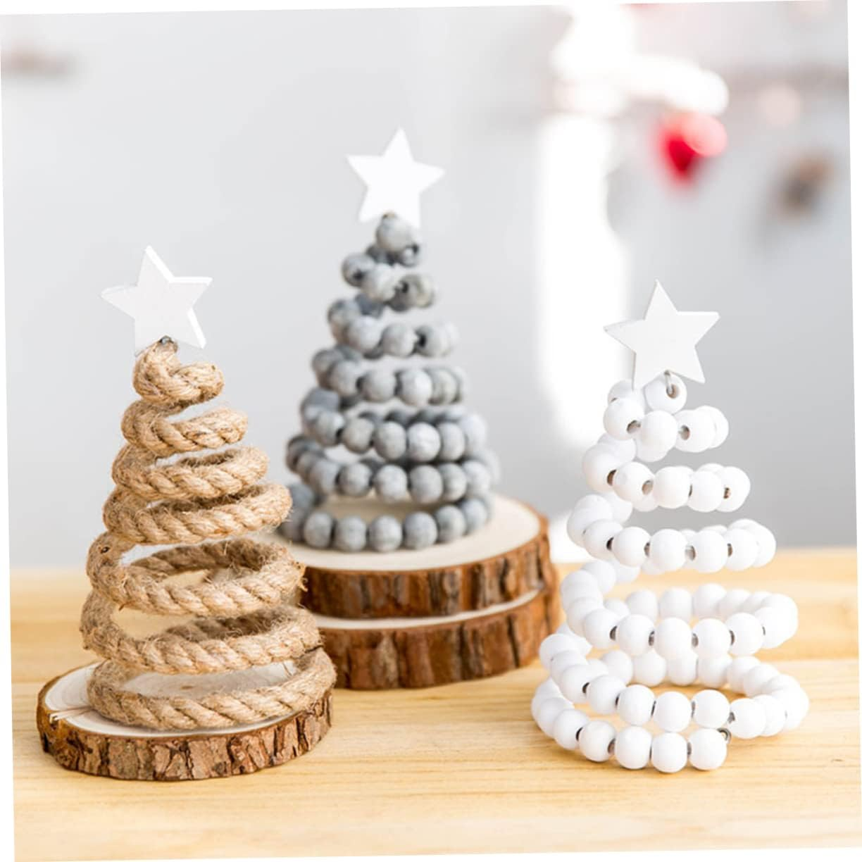 Unique Mini Christmas Tree DIY Ornaments Rope Decor for Home Office Car Present for Friends Family image number 4