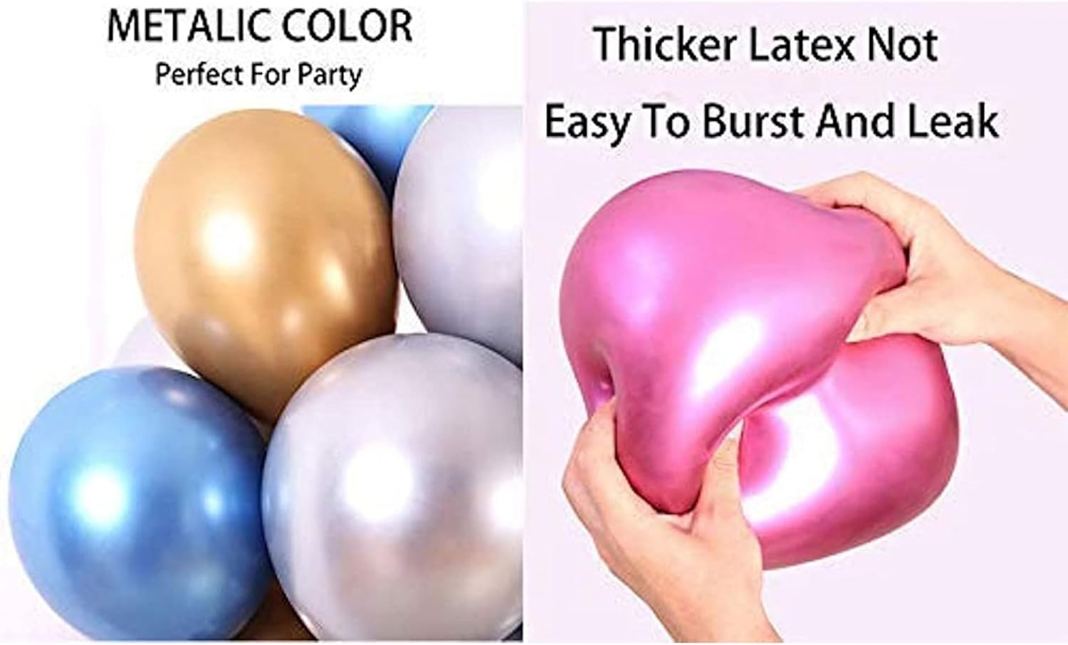 Metallic/Chrome Silver Balloons Garland Kit, Different Sizes, 12 Inch Party Latex Balloons for Birthday, Graduation, Wedding, Holiday Decoration (Mix)