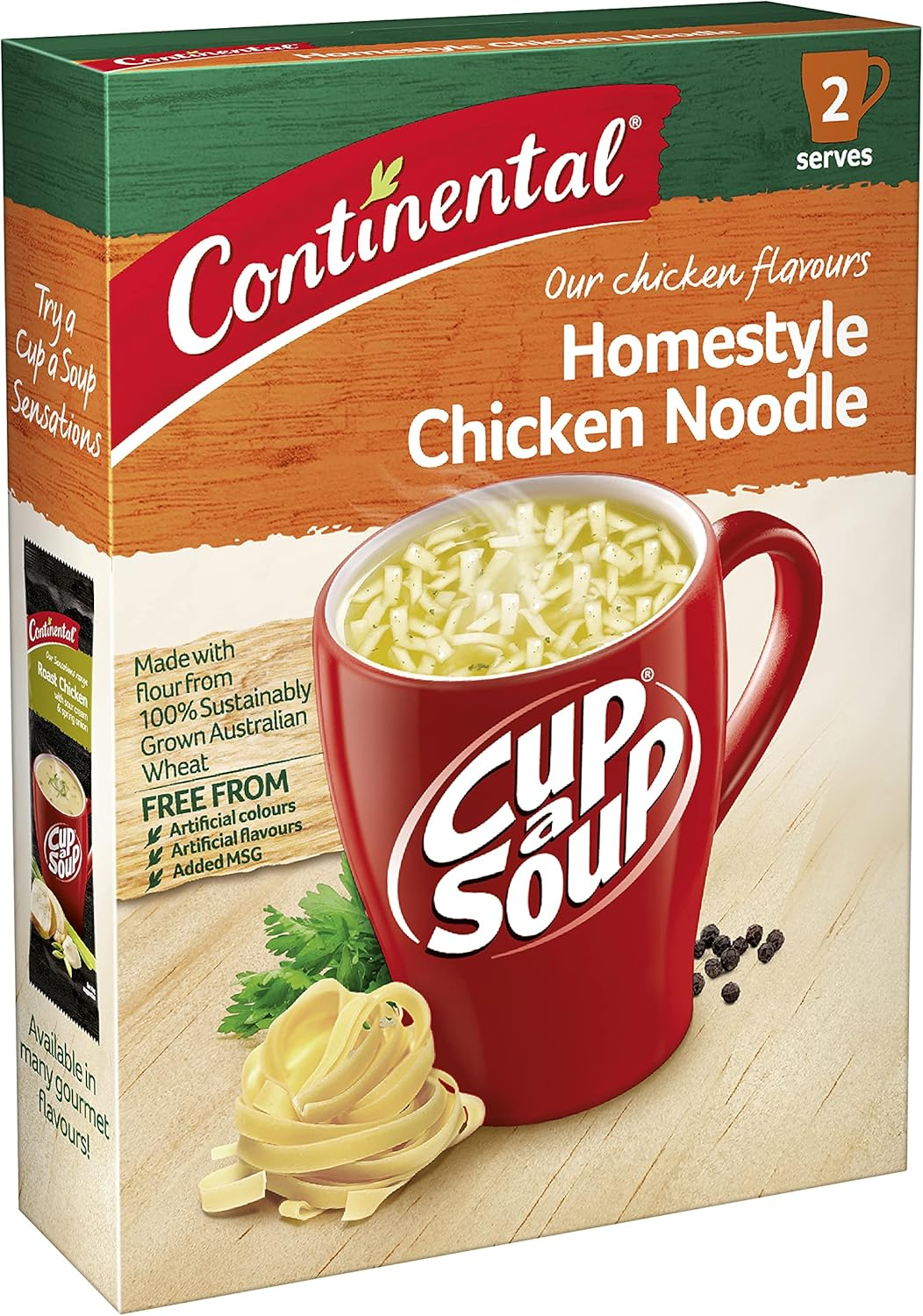 CONTINENTAL Cup-A-Soup, Homestyle Chicken Noodle, 2 Pack, 40G image number 6