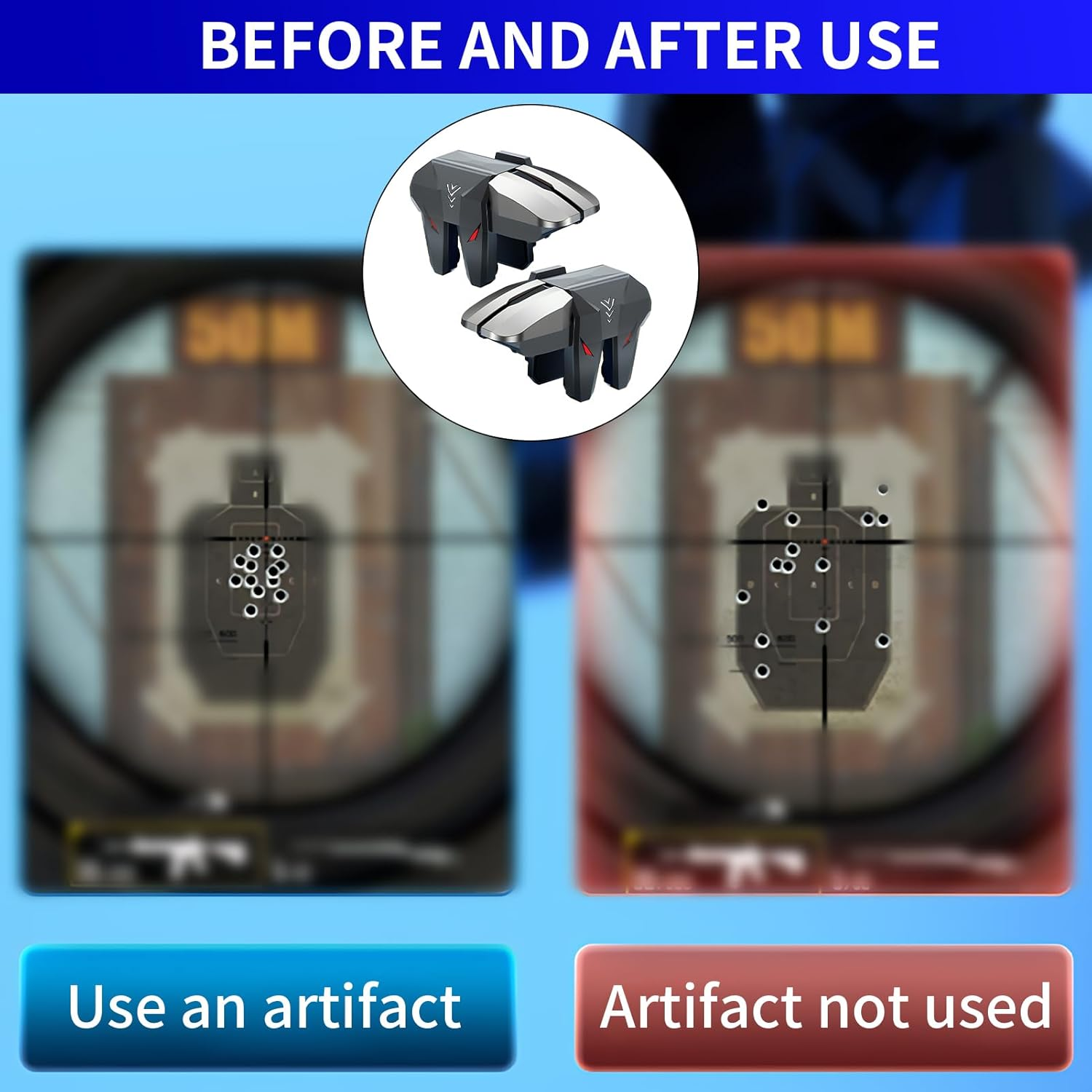 1 Paar Mobile Gaming Trigger F&uuml;r PUBG & Call of Duty, 4 Buttons L1R1 L2R2 Ausl&ouml;ser Joystick Gaming Gadgets, Mobile Controller Handy Kompatibel Mit Smartphone Android Ios image number 4