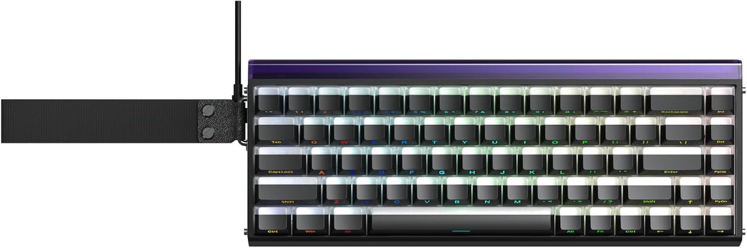 Aula Hero 68 HE Magnetic Switch Keyboard &ndash; Hall Effect, 8000Hz Polling, 0.01Mm Rapid Trigger, RGB Neon Light Box, Hot-Swappable, Web Driver Control (White, Pluto Switch)