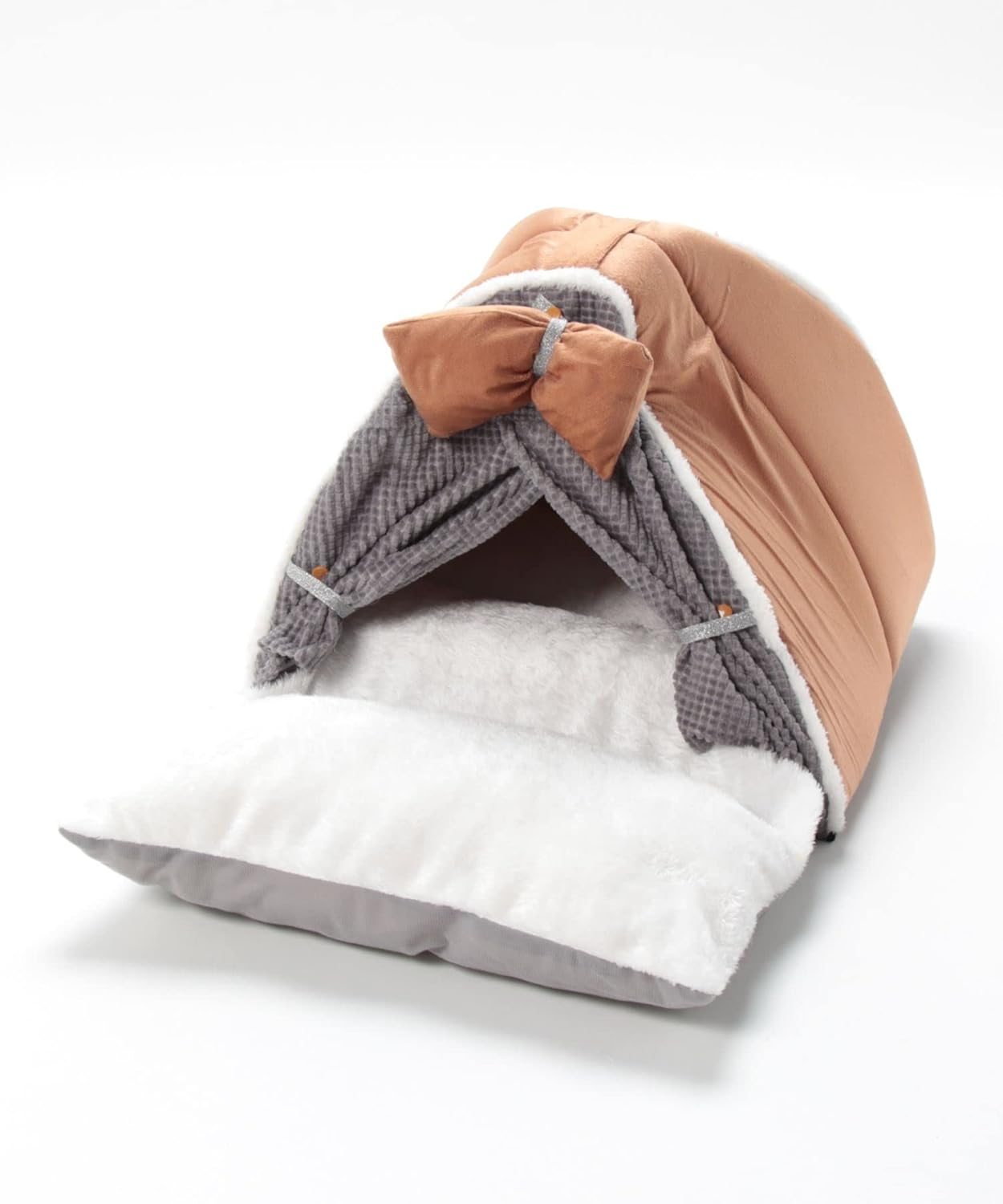 Pet Bed, for Cats and Dogs, Cats, Pet Bed, Stylish, Tent Shape, Fluffy, Pet Sofa, Cute, for Cats, Dogs, Mat, Soft, Fluffy, Choco, M image number 2