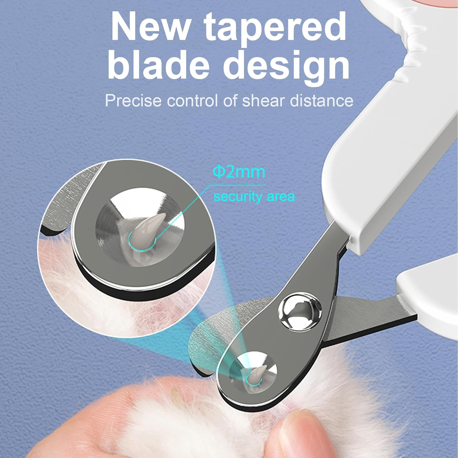 ZEWZE Claw Care for Cats, Cat Nail Clippers, Pet Nail Clippers for Dogs, Puppies, Rabbits and Small Animals (Grey)