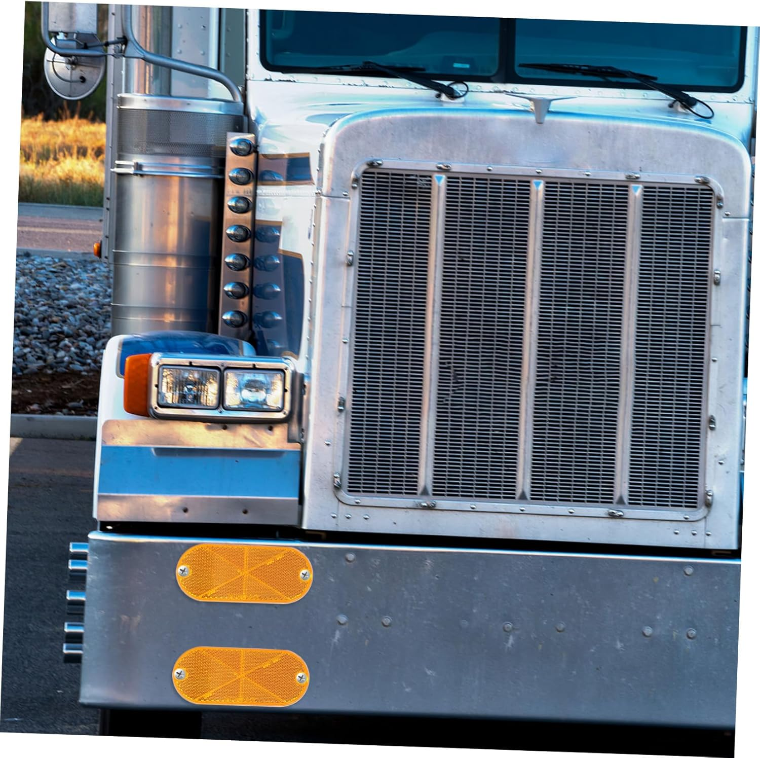 ABOOFAN 10Pcs Oval Trailer Reflective Marker Stickers Amber Post Reflectors for Driveway Fence and Car Trailer Safety image number 6