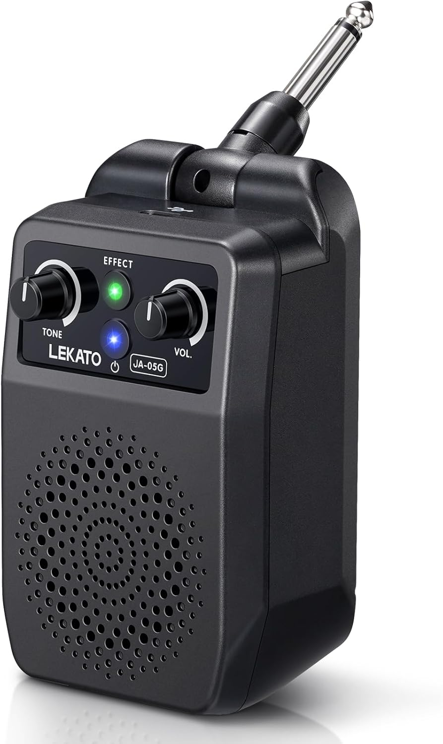 LEKATO Mini Electric Guitar Amp 5W, Portable with Built-In 4 Effects, Clean Distortion Overdrive Reverb, Rechargeable for Practice image number 5
