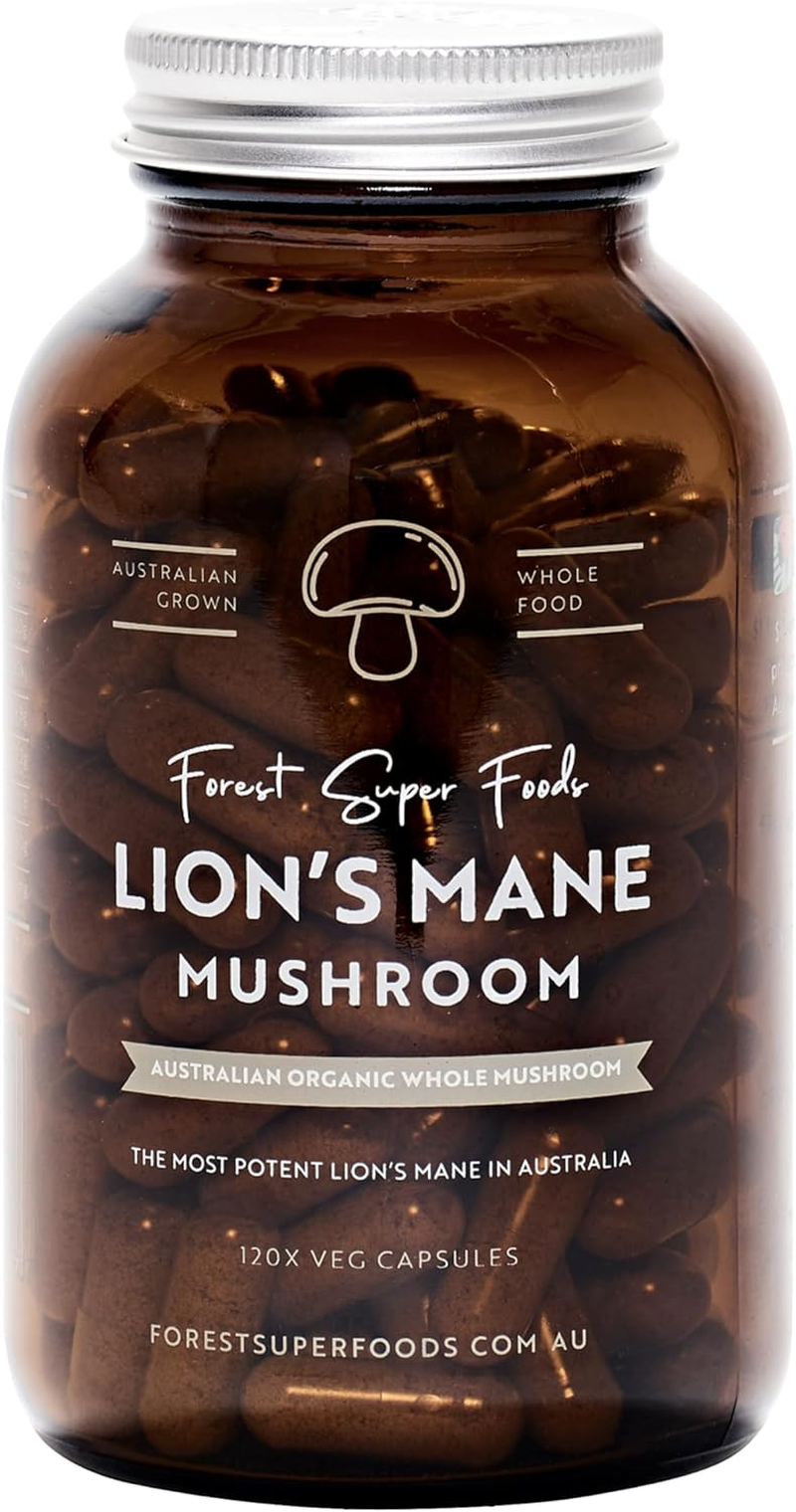 Forest Super Foods Australian Grown Lions Mane Medicinal Mushroom Capsules | Whole Food | Full Spectrum | Freeze Dried | 120X Capsules image number 5