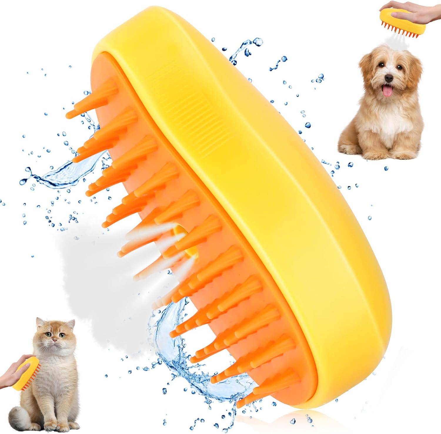 Steamy Cat Brush, Cat Steam Brush for Hair Cleaner, 3-In-1 Steam Brush for Cats, Cat Care Brush Pet, Cat Spray Massage Comb, Pet Hair Remover, Hair Removal Comb for Cats and Dogs image number 6