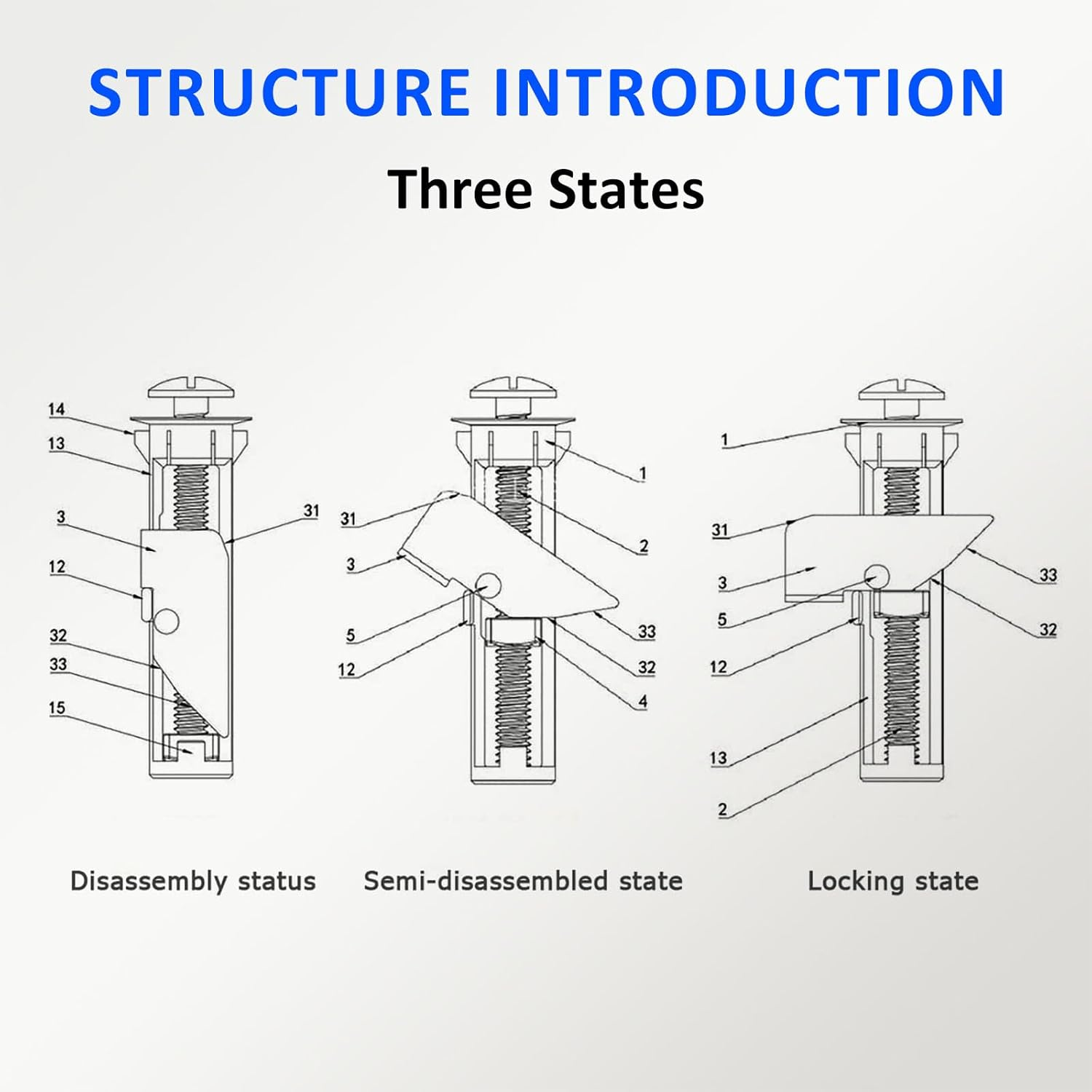 2-Pack Toilet Seat Bolt Kit - Stainless Steel Toilet Seat Screws Replacement Kit for Easy Installation, Durable Toilet Seat Fasteners and Bathroom Hardware Maintenance Accessories image number 5