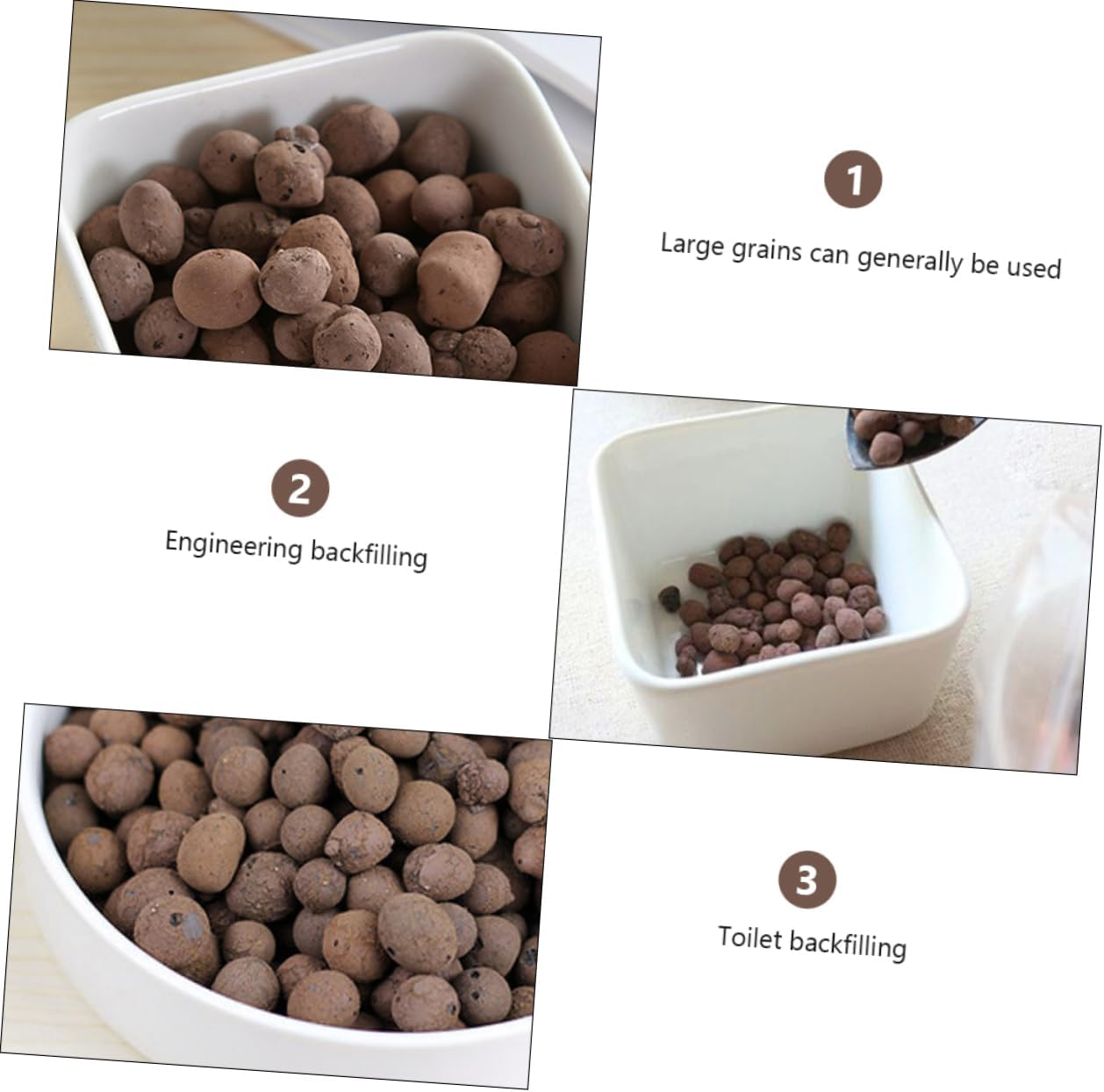 BESPORTBLE Water-Absorbent Pottery Bottom Ceramsite Pebbles Gardening Breathable Ceramsite for Garden Supplies Soil Pellets for Water Crystals for Plants