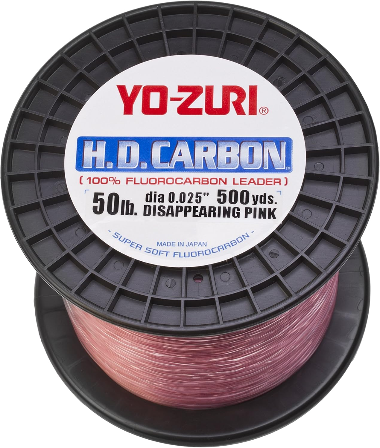 Yo-Zuri H.D.Carbon Fluorocarbon 100% Leader 500Yds 50Lbs 458M (0.645Mm) Disappearing Pink