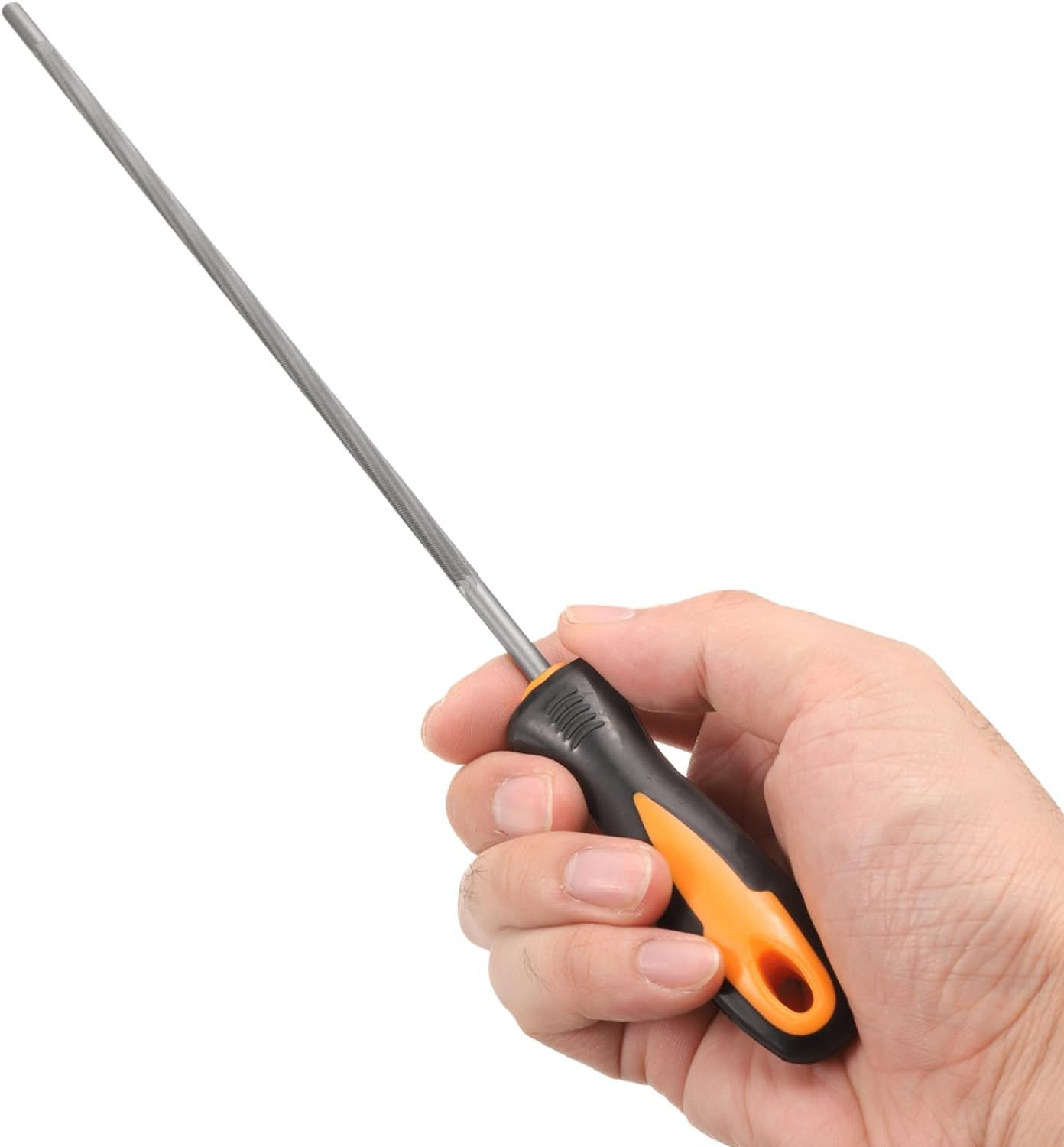 HARFINGTON 3Pcs Chainsaw File, 5.5Mm (7/32-Inch) round Sharpening Files Tool with Plastic Handle for Chain Chainsaw Sharpening, Grinding, Grey image number 6