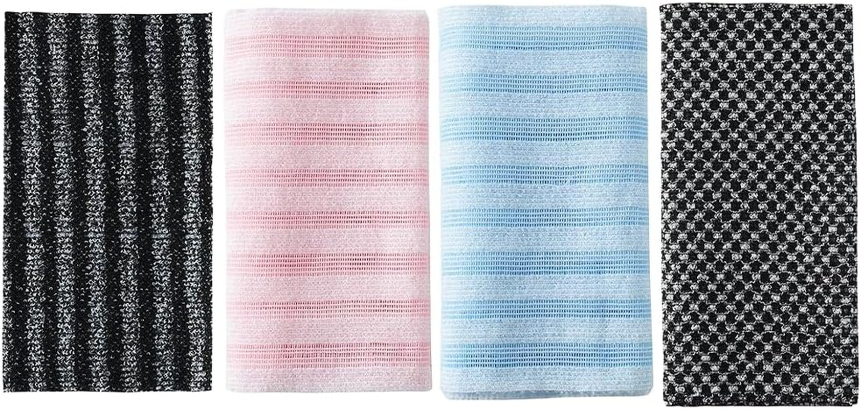 WUISOLQP 2Piece Loofah Sponge Extra Long Exfoliator Bath Towel, Antibacterials Shower Towel for Extra Hygiene Shower Sponges for Men Polyester, D - B image number 7