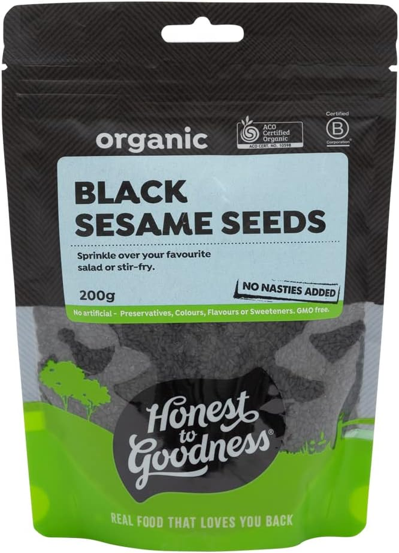 Honest to Goodness, Organic Black Sesame Seeds, 200 Grams - a More Robust Nutty Flavor and Aroma. Adding Depth and Complexity to a Variety of Dishes. a Pantry Staple. image number 3