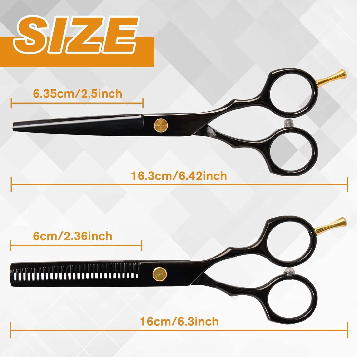 Speedwox - Scissors for Haircut 2. Pearl Scissors and Scissors Belong to a Hair Scissors with Dense Haircut, a Hair Scissors and a Pleated Curl Made of Stainless Steel. 4CR13 image number 2