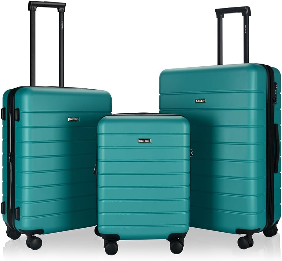 3 Piece Lightweight Soft Luggage Suitcase Set &ndash; Durable, Expandable, 360&deg; Spinner Wheels, Soft Touch Exterior, TSA Lock for Secure Travel