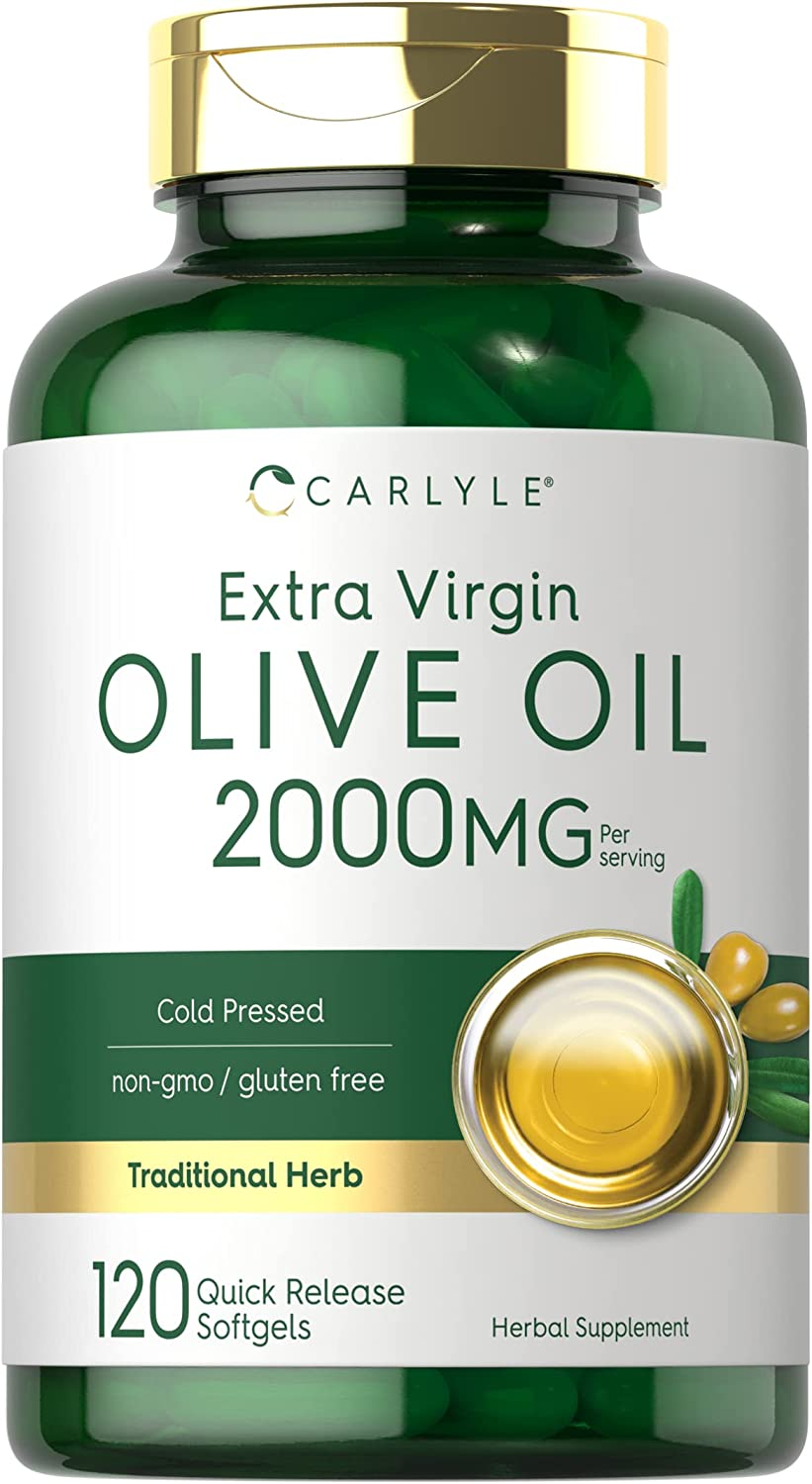 Olive Oil Supplement 2000Mg | 120 Softgels | Cold Pressed Extra Virgin Olive Oil | Non-Gmo, Gluten Free | by Carlyle image number 4
