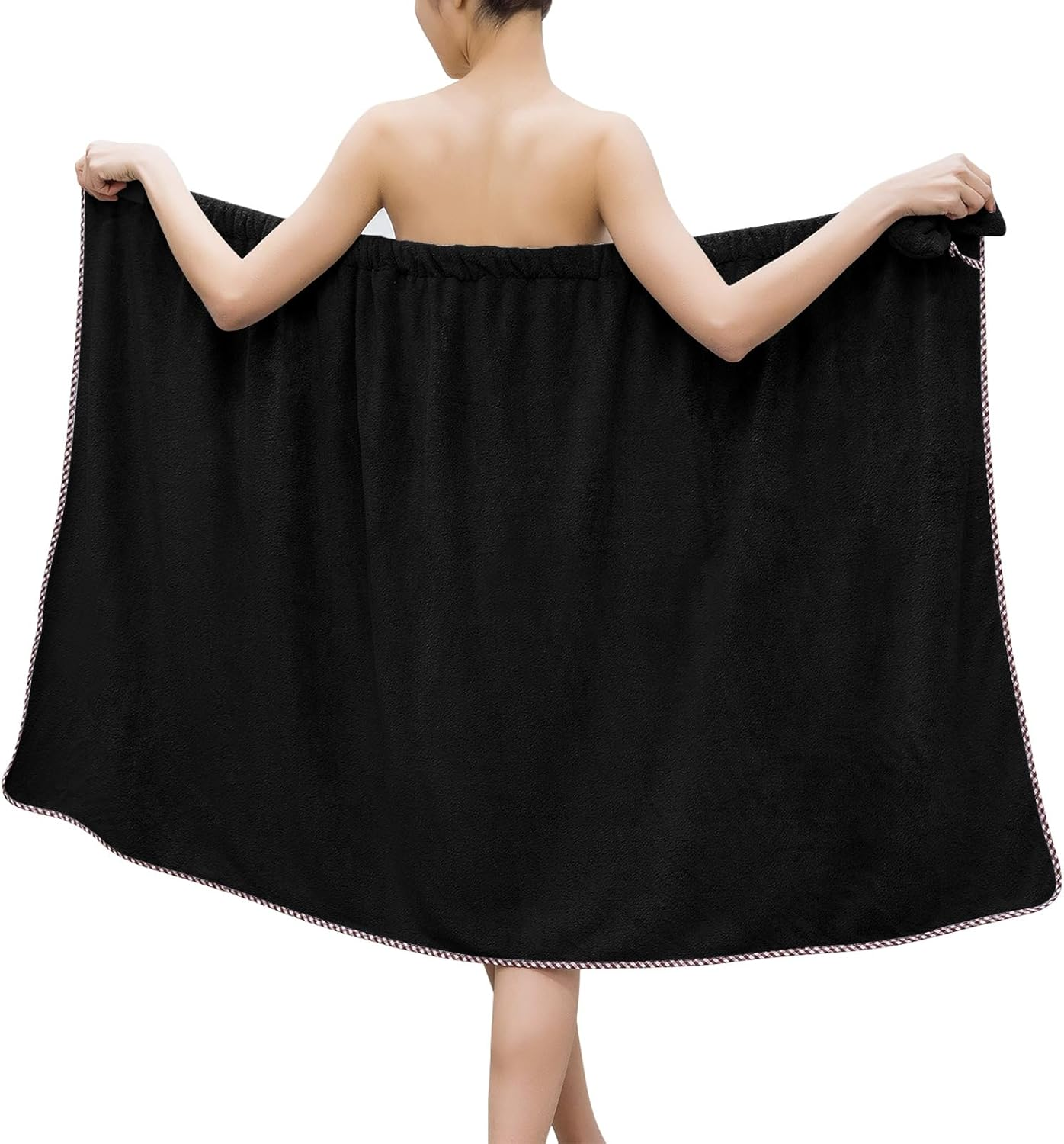 GOSCHE Bath Wrap for Women, Adjustable Shower Wrap Towel with Home Hotel Bath Towel Nightgown for Sauna Beach Pool Gym Travel - Blue XL