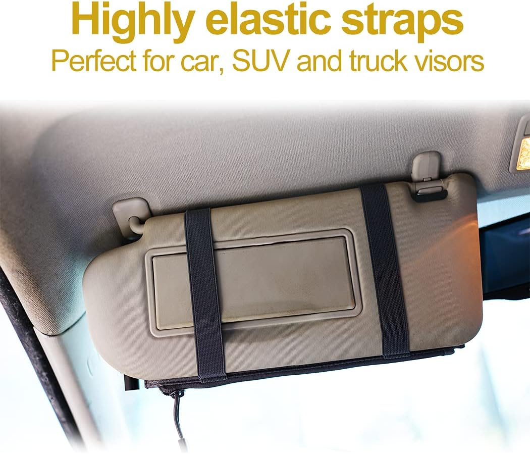 VIPERADE CHA4 Car Sun Visor Organizer, Truck & Auto Accessories Document Holder Sunglass Storage Pouch (Black)