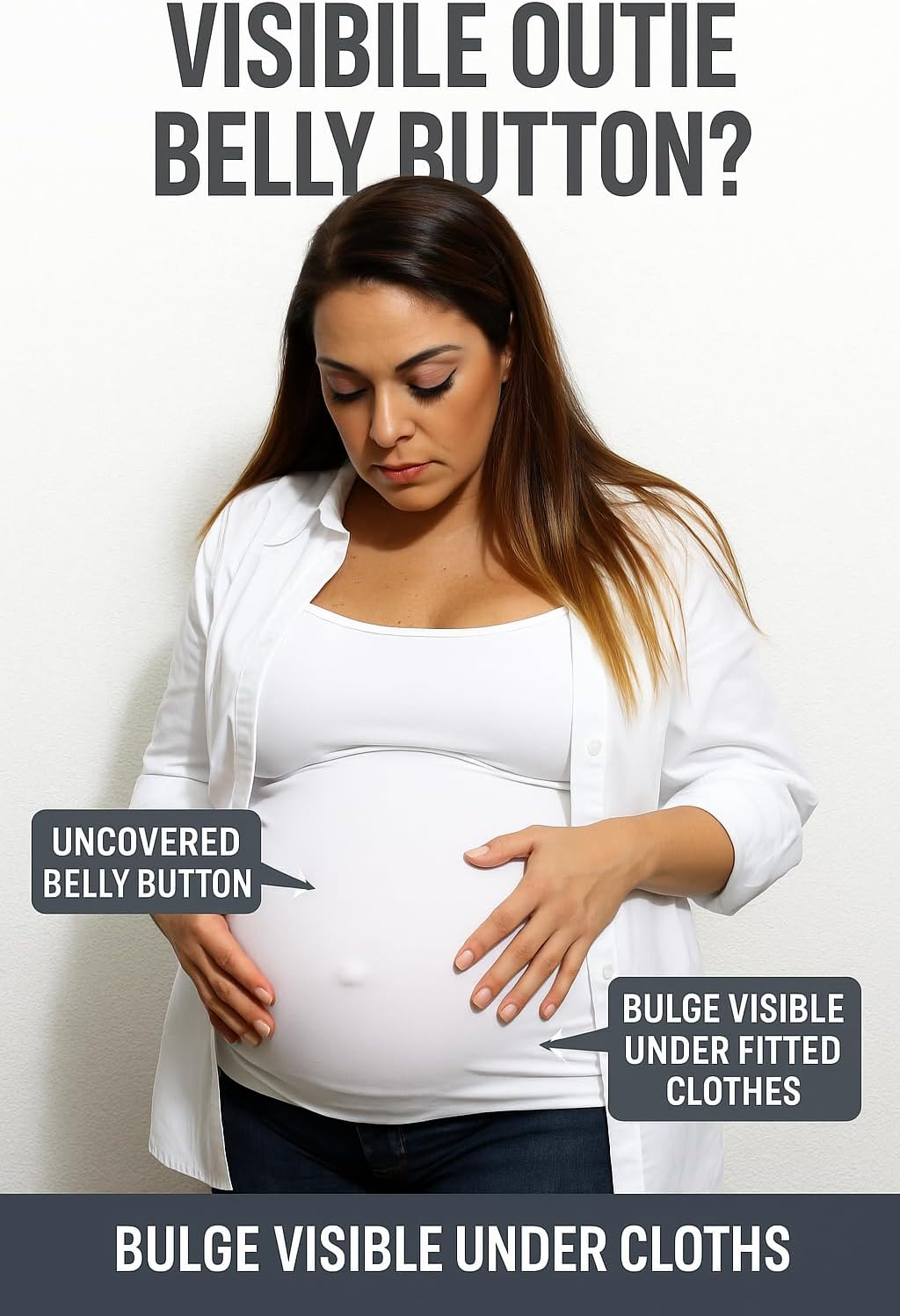 Brooke'S Belly Button Covers &ndash; 10 Count | Pregnancy Essentials for under Maternity Wear, Skintone image number 1