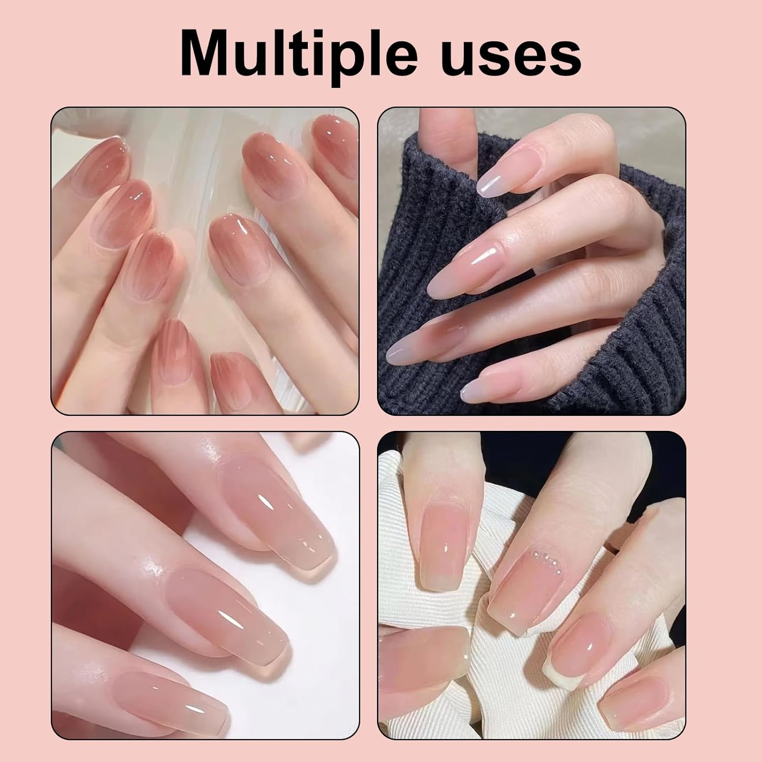 150Pcs Soft Nail Sponges for Ombre, with 1 Grabbing Pen & 1 Mixing Spoon Manicure Nail Art Tools and Accessories Supplies for Home DIY & Salon Use image number 2