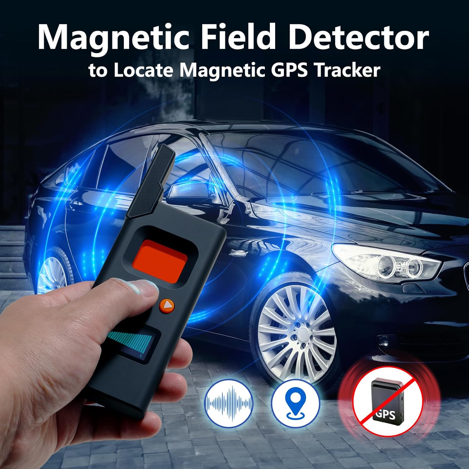 FOWARD GAUSS Hidden Camera Bug Detector anti Spy Detectors Listening Finder RF Wireless Signal Scanner Professional Privacy Protector for Detection Magnetic Device Sweeper GPS Tracker Detector image number 3