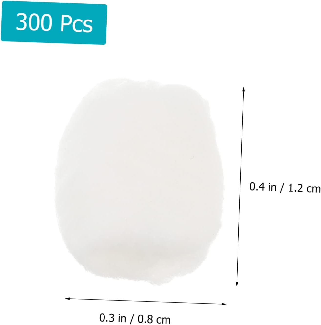 300Pcs Soft Absorbent Cotton Balls for Nail Polish Makeup Removal Pure Cotton Beauty Salon in Resealable Bags Bulk Pack image number 1