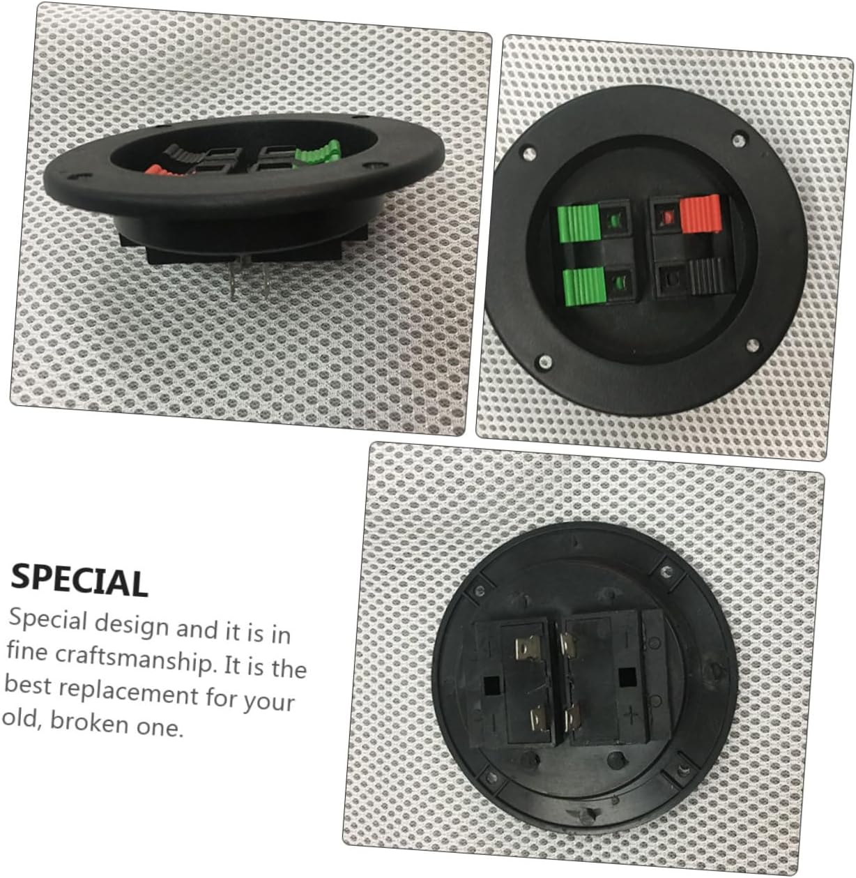 Jojofuny 2 Pcs Speaker Terminal Connector Binding Post Loudspeaker Connector Accessory with 4 Ports Compatible for Home Audio Systems and Amplifiers image number 5