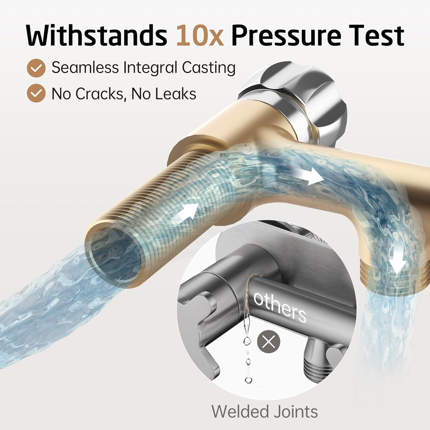 KES 4 Inch All Metal RV Shower Faucet, Leak-Proof Camper Shower Faucet Valve Diverter Replacement for Indoor and Outdoorshower, (Shut off Valve Not Included), Easy Control Knob, Chrome, LG6105A-CH image number 1