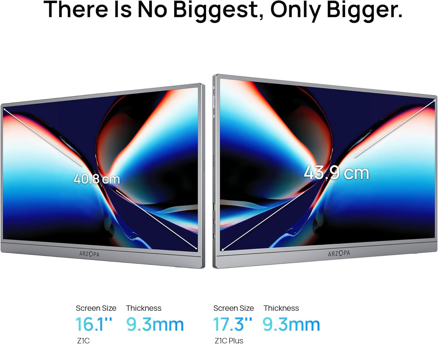 ARZOPA 17.3" Portable Monitor Gray, 1080P FHD 103% Srgb IPS Gaming Monitor Laptop Monitor with Built-In Kickstand HDMI USB C External Screen for PC Mac Phone Xbox PS5 - Z1C Plus image number 6