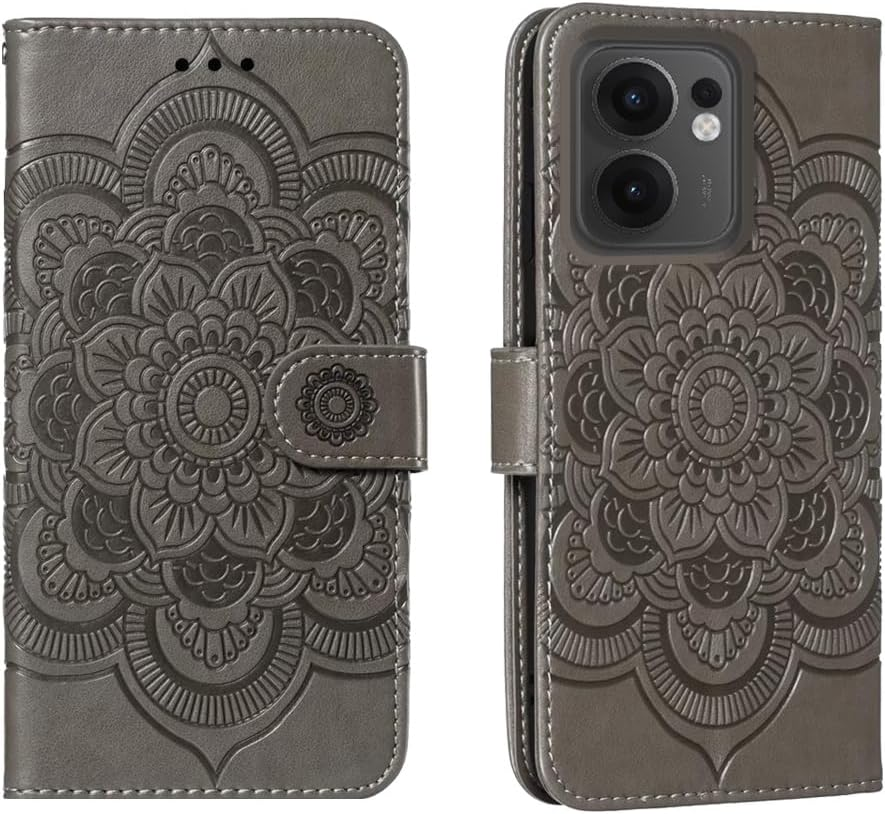 Shingtomua for Oppo Reno13 F Case Wallet with Card Holder Kickstand Magnetic Soft Leather Flip Fold Case for Oppo Reno 13F Cover (Purple)