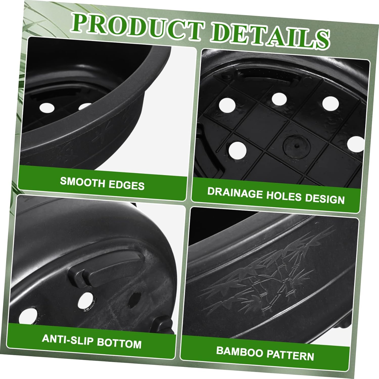 Cabilock Large Gardening Planter Pot 2Pcs Oval Plastic Bonsai Flowerpot Household Garden Supply Suitable for Indoor and Outdoor Planting image number 1