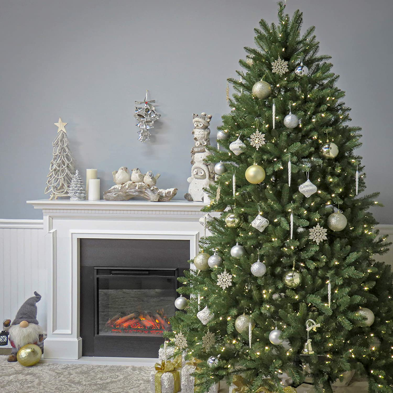 National Tree Company Artificial Full Christmas Tree, Green, Dunhill Fir, Includes Stand, 6 Feet image number 1